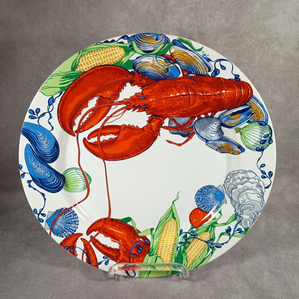 Vintage 1999 Lobster Seafood Fest Plate Youngberg & Co 10.5" Beach Decor Sealife